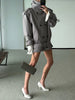 Loose Spliced Double Breasted Trenchs for Women Lapel Long Sleeves Patchwork Belt Trench Female Clothes