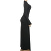 Elegant Long Sleeve Ruched Sexy Maxi Dress Women Gown Autumn Draped Bodycon Long Dresses Female Clothing