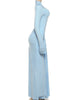 Ruched Elegant Maxi Dress Women Daily Casual Skinny Full Sleeve Solid Gown Midnight Prom Party Long Bodycon
