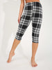 Women Minimalist Checkered Leggings Sports Yoga Pants Vacation Travel Outdoor Camping Cycling Tights Unique Capri Pants