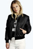 Autumn Short Jackets for Women Vintage High Street O-neck Bomber Jacket Female Zipper Long Sleeve Coat Woman