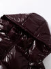 Chic Soild Cropped Quilted Jacket With Hood For Women Casual Zipper Pocket Oversized Warm Coat Lady Winter Street Outerwear