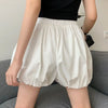 Spring Fluffy Bloomer Shorts for Women Solid High Waist Loose Cute Shorts Female Korean All Match Short Pants