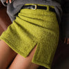 Vintage Solid Suede Skirt Two Piece Set Women Stand Collar Full Sleeve Zipper Jacket Mini Skirts Autumn Lady Streetwear