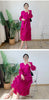 Spring Solid Pleated Dress Ruffle Edge V-Neck Long Sleeved with Belt Dresses Elegant Women's Clothing 6RG72391