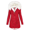 Autumn Winter Warm Plush Thicken Jackets Puffy Single Breasted Plus Size Overcoats Women's Drawstring Tie Waist Casual Parkas
