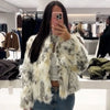 Women's Fur Coat Leopard Fluffy Jacket Autumn Winter Fur Coat Woman Crop Plush Long Sleeve Outerwears Chic Hairy Warm Coats