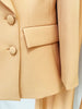 High Street Designer Suit Set Women's Career Double Breasted Blazer Flare Pants Suit 2pcs