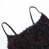 Vintage Elegant Goth Dress Women Sexy Streetwear Fairy Grunge Aesthetic Cross Pattern Spaghetti Strap Party Dress Female