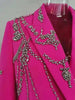 Women's Heavy Industry Nail Bead Blazer Notched Collar Double Breasted Loose Suit Jackets Autumn
