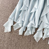 Retro Elegant V-neck ruffle lace-up pleated long sleeve A-line Casual High Waist Dress Women Autumn Dress