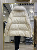 Lagabogy Winter Women Real Fox Fur 90% White Duck Down Jacket Short Puffer Coat Female Vintage Mink Fur Patchwork Parka