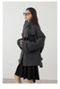 Korean Women Double-sided Belt Woolen Coat Loose Overcoat Solid Ladies Outerwear Girl Jackets Autumn Winter