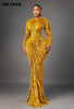 Women Velvet Ruched Stacked Long Sleeve Bodycon Midi Maxi Dress Street Party Sexy Vacation Long Dresses Vestidos