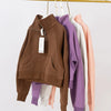 Thickened High-Neck Sweatshirt for Women, Sports Half-Zip Loose Jacket, Long-Sleeve Running Fitness Yoga Wear