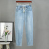 Spring Autumn Jeans Women's Denim Harem Pants Loose Large-size Elastic-waist Vintage Casual Trousers Female Jeans
