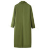 Elegant Women's Woolen Overcoat Solid Lapel Double Breasted Full Sleeve Long Coat Autumn Winter Lady Outwear