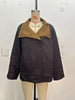 Women's Reversible Double Sided Wearable Short Jacket Stand Collar Asymmetrical Button Plaid Coat Stylish Versatile Outerwear