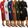 Women's Set Full Sleeve Long Blazer Coat+ Long Dress Suit Winter Streetwear Two 2 Piece Set Africa OL Work Outfits