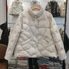 Janveny 90% White Duck Down Jacket Women Ultra Light Down Coat Casual Loose Stand-Up Collar Clothes Waterproof Windproof Outwear