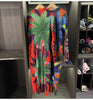 Pleated Floral Printting Women's Dress Autumn Long Sleeve Elastic Casual Famale Clothing 2DB4652