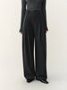 Fall Winter Women's Chic Versatile Gray Pleated Barrel Leg Dress Pants with Flowy Fit - Flattering for Daily Wear
