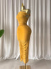 Women's Bowknot Drop Shoulder Ruched Stacked Bodycon Midi Maxi Formal Dress Education Party Cocktail Night Dresses