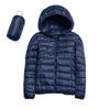 Women's Lightweight Packable Down Jacket, Warm Hooded Puffer Coat, Ultra-Thin Short Winter Jacket, Casual Outdoor Commuter Wear