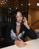 Sexy Lace Patchwork V Neck Slim Coat Long Sleeve Single Breast Cinch Waist Blazer Jackets Female Dinner Street Jacket