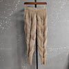 Versatile Slim Pleated Pencil Pants Women Elastic High Waist Solid Color Trousers Casual Autumn 2AA3771