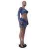 Women Sexy Dancing Dress Set Women's Beaded Knitted Sweater Three Piece Set Looking