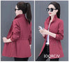 Windbreaker Women Mid Length Outerwear Spring Autumn Korean Waist Jacket Trench Coat for Women Basic Coat Mom Clothes