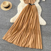 Elegant Rhinestone Pleated Skirt Sets Slim Party Club Vintage Dress American Women Clothes Two Piece Set 9R3018