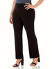 Women's Plus Size Elastic Waist Straight Pants Slim Look