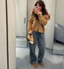 Slim Knit Cardigan Hoodies Women Autumn Solid Long Sleeve Sweater Coats Winter Street Vintage Basic Hoodie