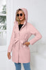 Spring Autumn Hooded Water-repellent Jacket with Belt Thin Casual Loose Trench Coat Women Windbreaker