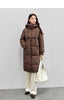 Women's Long Parkas Winter Padding Coat Oversized Stand Neck Hooded Zipper Warm Outerwear Woman Clothes W44M58169