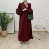 Wine Red Pleated Dress For Women Flower Sleeves Female Evening Party Elegant Clothing Ladies 2DB1827