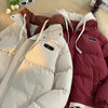 Winter Cotton-padded Jacket Women, Two-piece Hooded Down Cotton Jacket Female Casual Warm Cotton-padded Clothing Parker Coat