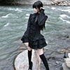 Black Gothic Y2K Mini Dress Women Sexy Spicy Girls Slim Fit Design Lolita Dresses Autumn Punk Vintage Long Sleeve Cake Dress