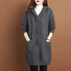 Autumn Winter Thicken Sweaters5XL Large Size Hooded Knitted Outerwear Women's Cardigan Sweater Knitting Jacket