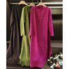 Embossed Pleated Women's Dress Spring Loose Simple Solid Color Long Sleeve Famale Clothing 2DB6616