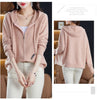 Women Knitted Sweater Cardigan Jacket Solid Hooded Zipper Sweater Coat Female Knitwear Casual Tops Female Jackets