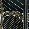 High Street Designer Stylish Women Long Sleeve Metallic Beaded Stretchy Dress