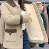 Winter Lambswool Coat With Velvet Padded Mother Fur Coat Woman Parkas Cotton Clothes Female Outerwear 5XL