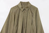 Casual Martini Green Satin Bomber Jacket Women Long Sleeve Zipper Pleated Oversized Coats Fall Shirt Jacket