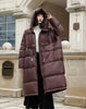 Women 90% White Duck Down Jacket With Hooded Loose Oversize Long Puffer Coat Autumn Winter Warm Outwear Female Parkas