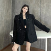 Korean High-Quality Women Blazer Autumn V-neck Loose Long Sleeve Temperament Casual Blazers Jackets Female Outerwear