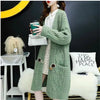 Knitted Cardigan Women Sweater Mid Length Version Autumn Winter Female Sweater Coat Temperament Versatile Ladies Sweater
