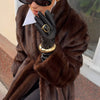 Women Faux Fur Overcoat Chic Lapel Long Sleeve Loose Fluffy Coat Lady Winter Warm Elegant Street Outerwear